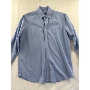 Men’s The Bespoke Clothier Blue  Dress Shirt Sz L